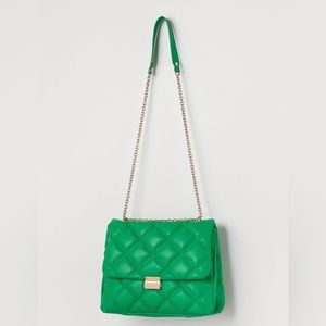 H&M Green Quilted Shoulder Bag